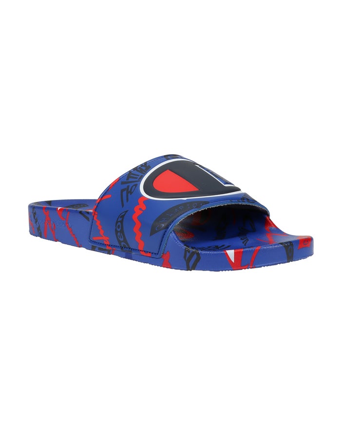 Champion Mens Slides NZ - Ipo International Blue ( 8643-LTXMA )